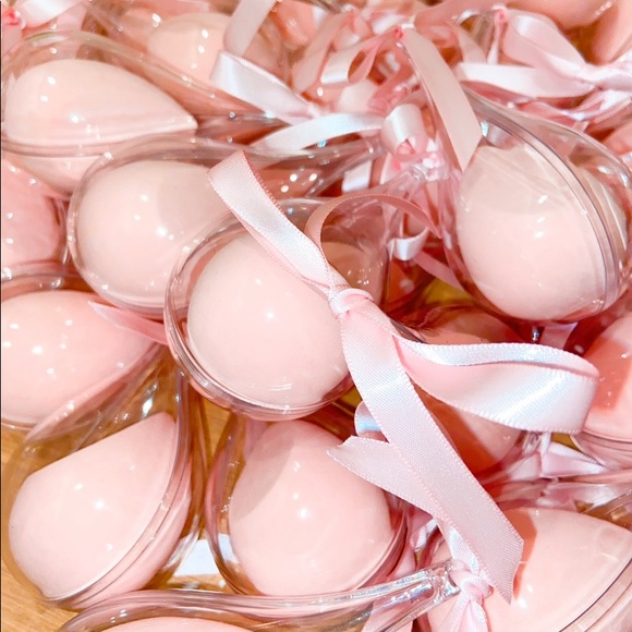 Pink makeup sponge with case 10 pcs - Picture 2 of 2